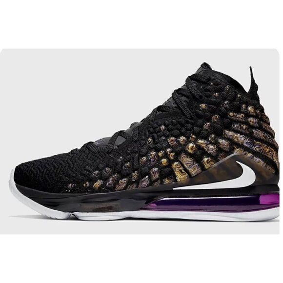 Nike LeBron XVII 17 BG Lakers GS BQ5594-004 Youth Size 7YBoys-7 Mans - Picture 2 of 7